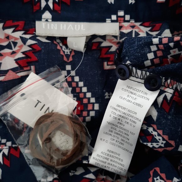 NEW Tin Haul Women's Blue Southwestern Western Boho Aztec Sleeveless Dress - Picture 6 of 6